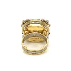 Unknown Oval Amethyst, Diamond And 18k Gold Ring -Mode Bijouterie Magasin IMG 9682 master