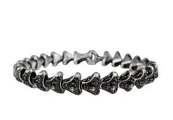 David Yurman Armory Single Row Link Bracelet With Black Diamonds -Mode Bijouterie Magasin IMG 9928 master