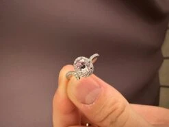 Rosior Contemporary Kunzite And Diamond Ring Set In White Gold -Mode Bijouterie Magasin IMG 9953 master