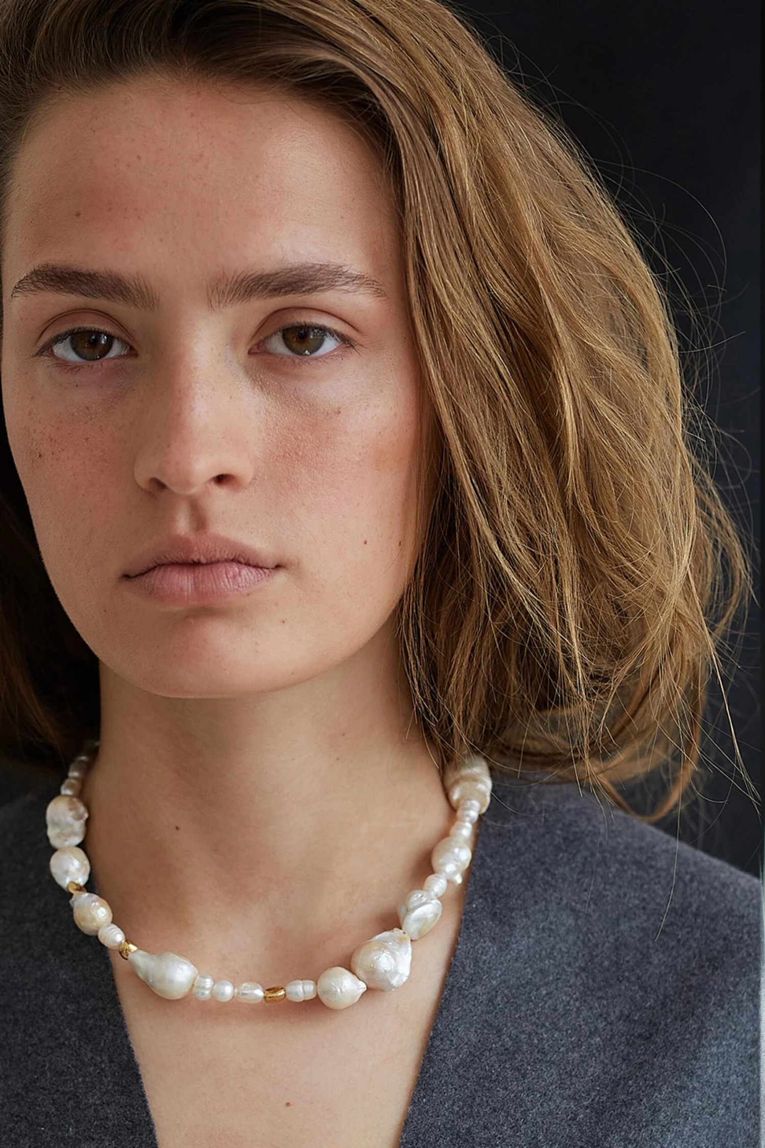 Unknown Iregular Baroque Pearl Necklace 4 Unknown Iregular Baroque Pearl Necklace – Image 2