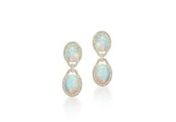 Goshwara Opal Cabochon And Diamond Earrings 10 Goshwara Opal Cabochon And Diamond Earrings -Mode Bijouterie Magasin JE0328 OP master 2