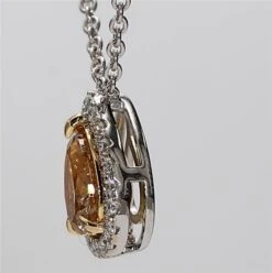 Unknown GIA Certified Natural Yellow Pear Diamond .42 Carat TW Gold Drop Pendant -Mode Bijouterie Magasin JN1005GR 2 master