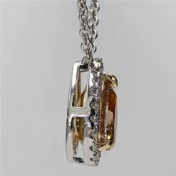 Unknown GIA Certified Natural Yellow Pear Diamond .42 Carat TW Gold Drop Pendant -Mode Bijouterie Magasin JN1005GR 8 master