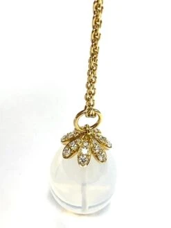 Goshwara Large Moon Quartz Drop With Diamond Pendant -Mode Bijouterie Magasin JP0086 MQ Y 2 master
