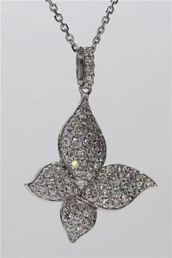 Unknown Natural White Round Diamond .90 Carat TW White Gold Drop Pendant -Mode Bijouterie Magasin JPW035GP 10 master