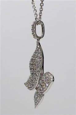 Unknown Natural White Round Diamond .90 Carat TW White Gold Drop Pendant -Mode Bijouterie Magasin JPW035GP 2 master