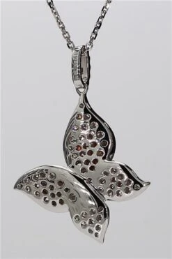 Unknown Natural White Round Diamond .90 Carat TW White Gold Drop Pendant -Mode Bijouterie Magasin JPW035GP 6 master