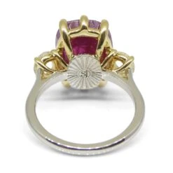 10.94ct Red Ruby, Diamond Three Stone Engagement Ring Set In 18k Two Tone Gold 26 10.94ct Red Ruby, Diamond Three Stone Engagement Ring Set In 18k Two Tone Gold -Mode Bijouterie Magasin JW0231 GIAR0004 8 master