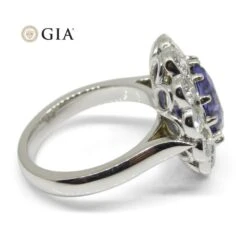 4.64ct GIA Certified Color Change Sapphire & Diamond Scallop Ring 18k White Gold -Mode Bijouterie Magasin JW0287 GIAS8002 17 master