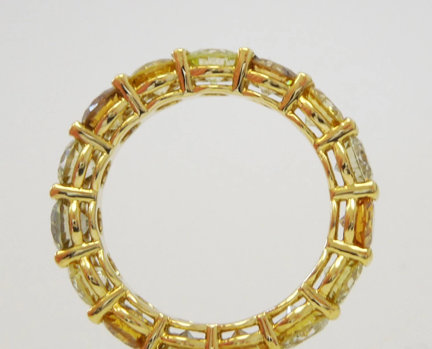 Striking Grey, Yellow And Brown Diamond Eternity Ring 11 Striking Grey, Yellow And Brown Diamond Eternity Ring – Image 9