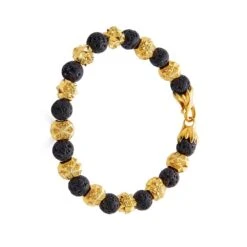 Temple 18K Gold And Lava Stone Bracelet -Mode Bijouterie Magasin JohnBrevard5 003 copy 2 master