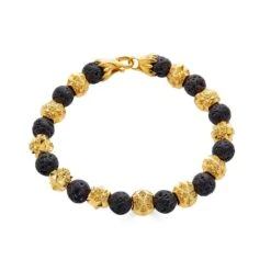 Temple 18K Gold And Lava Stone Bracelet -Mode Bijouterie Magasin JohnBrevard5 003 master