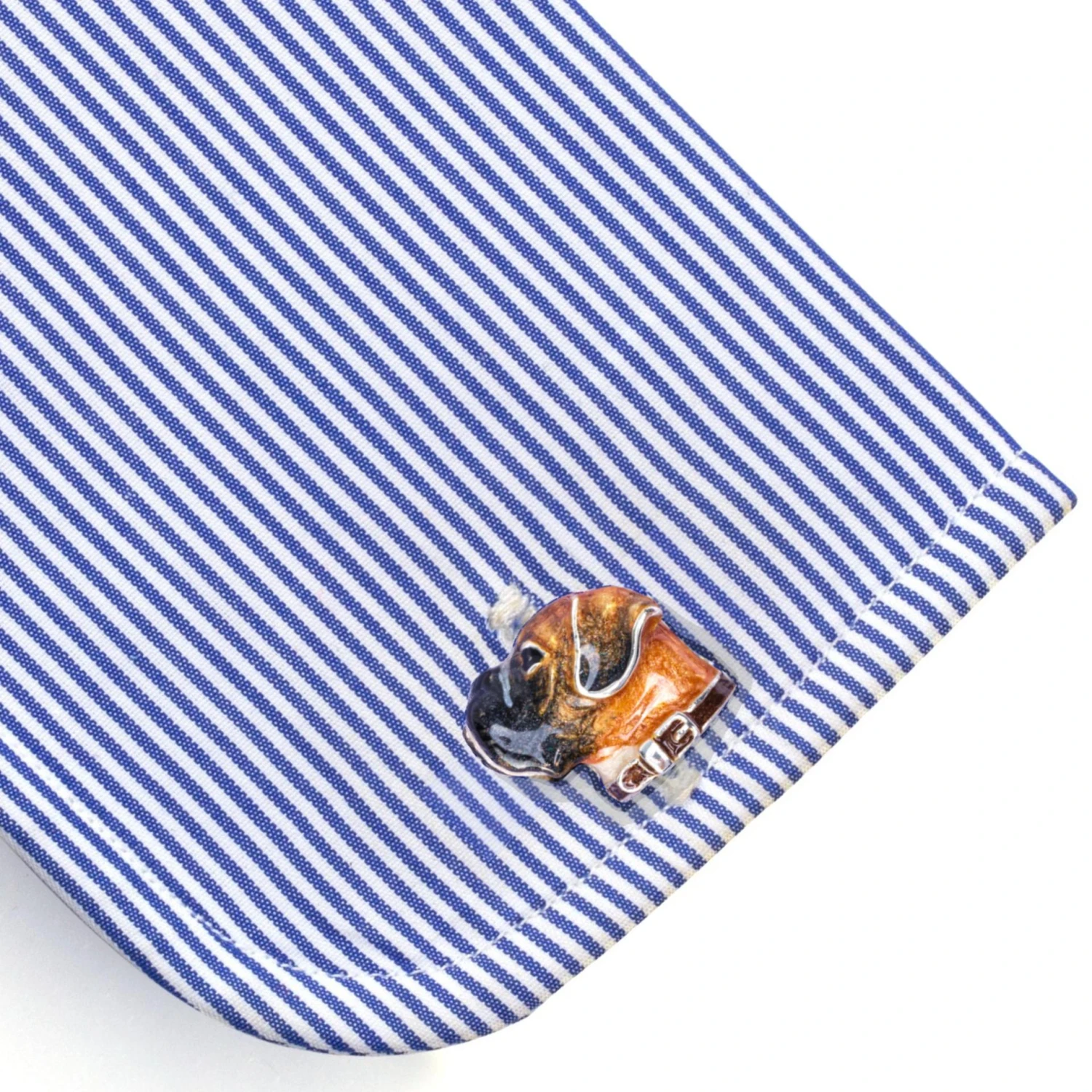 Alex Jona Sterling Silver Enamel Boxer Dog Cufflinks 6 Alex Jona Sterling Silver Enamel Boxer Dog Cufflinks – Image 4