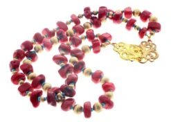 AJD Double Strand Coral, Sparkling Goldy Rondels &Turquoise Elegant Necklace -Mode Bijouterie Magasin KC8646 orig master