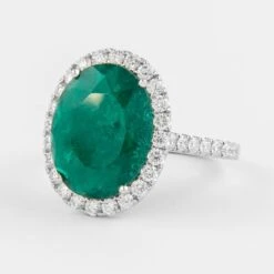 GIA 4.05 Carat Oval Shape Emerald And Diamond Rings 18k Gold -Mode Bijouterie Magasin KNM 1116 master