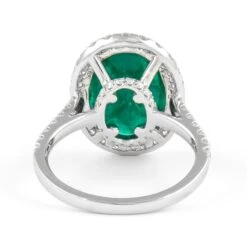 GIA 4.05 Carat Oval Shape Emerald And Diamond Rings 18k Gold -Mode Bijouterie Magasin KNM 1118 master
