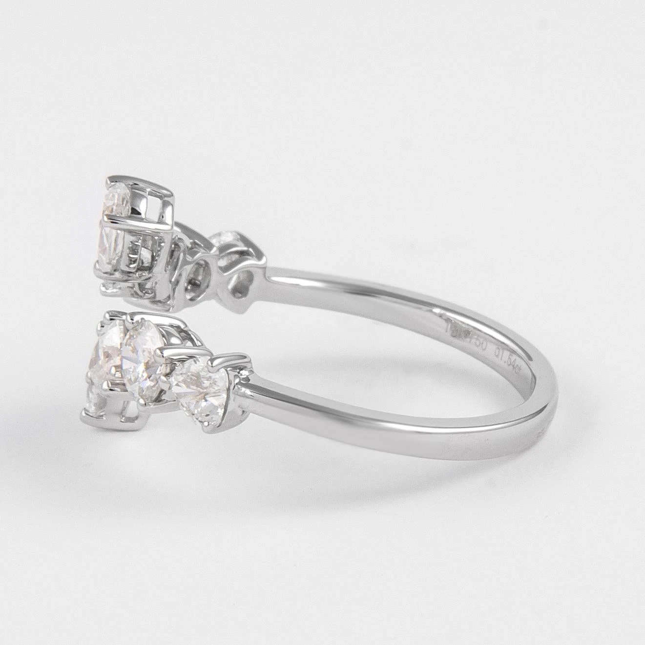 Alexander 1.54ct Multi Diamond Bypass Wrap Ring 18k White Gold 5 Alexander 1.54ct Multi Diamond Bypass Wrap Ring 18k White Gold – Image 3