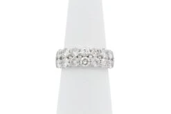 14k White Gold & Diamond 2 Row Shared Setting Fashion Ring 2.26ctw -Mode Bijouterie Magasin MG 2741 copy master