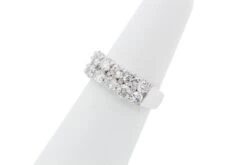 14k White Gold & Diamond 2 Row Shared Setting Fashion Ring 2.26ctw -Mode Bijouterie Magasin MG 2742 copy master