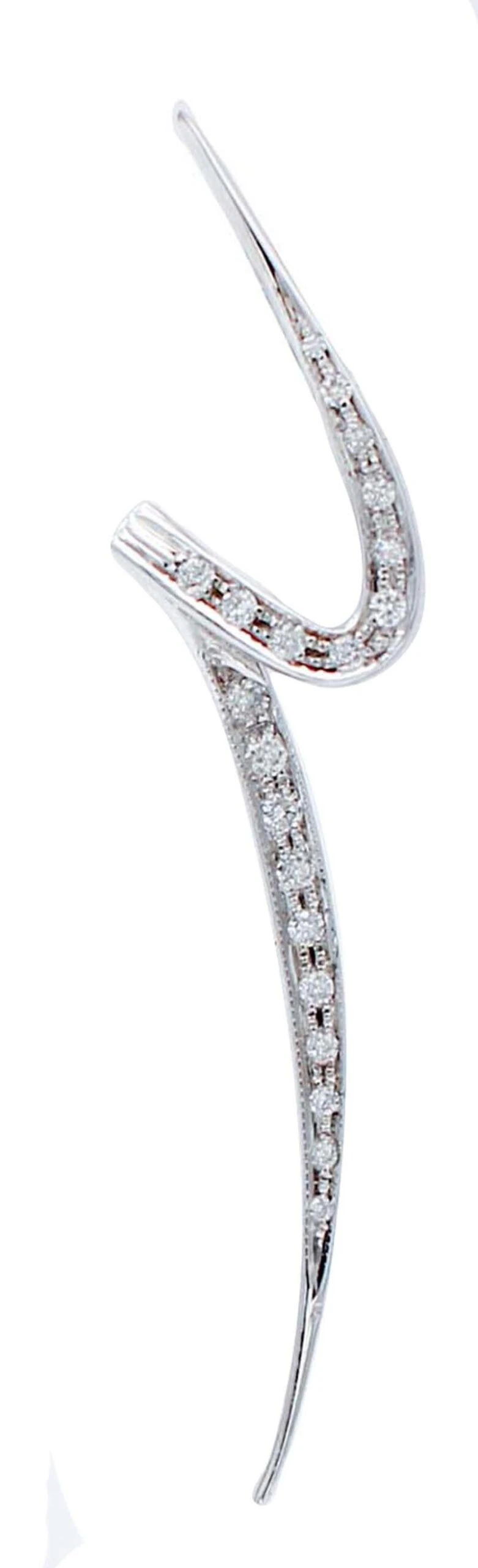 Unknown Diamonds, 18 Karat White Gold Modern Earrings 4 Unknown Diamonds, 18 Karat White Gold Modern Earrings – Image 2