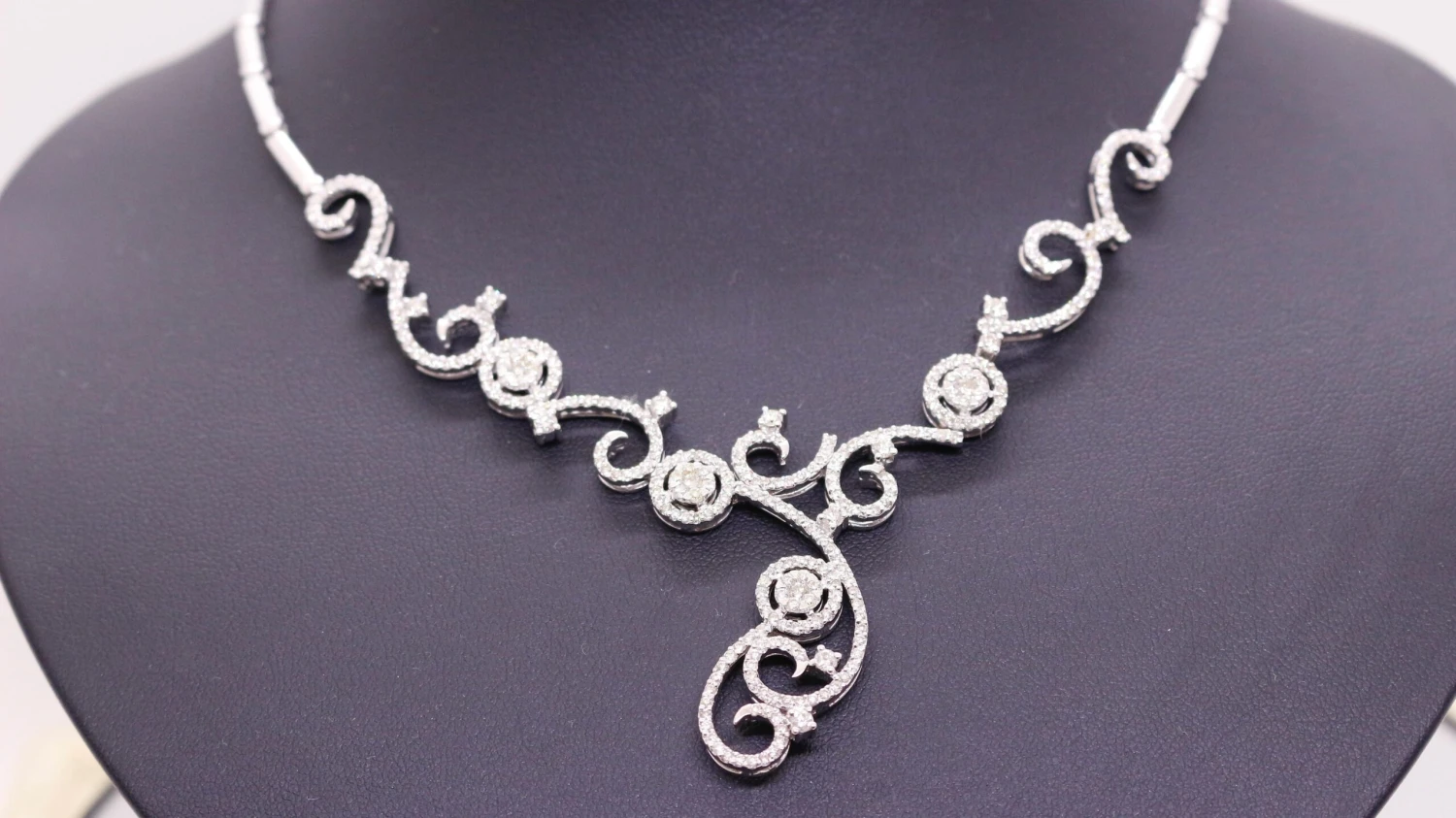 Unknown Designer Diamond Necklace 4 Unknown Designer Diamond Necklace – Image 2