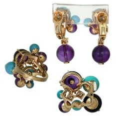 Cartier Les Delices De Goa Diamond Rose Gold Ring Earrings Pendant Set -Mode Bijouterie Magasin MTSJ13509 7 master