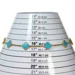 Van Cleef & Arpels Vintage Alhambra Turquoise Yellow Gold 10 Motif Necklace -Mode Bijouterie Magasin MTSJ13613 5 master