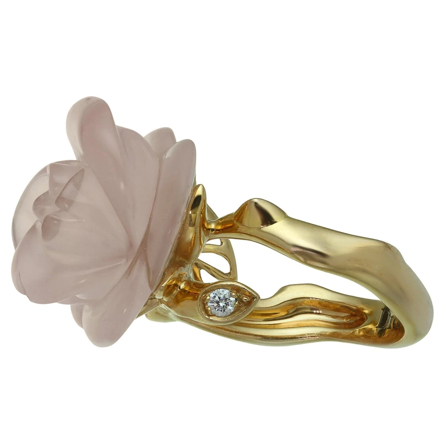 Christian Dior Small Rose Dior Pre Catelan Diamond Gold Quartz Ring 53 7 Christian Dior Small Rose Dior Pre Catelan Diamond Gold Quartz Ring 53 – Image 5