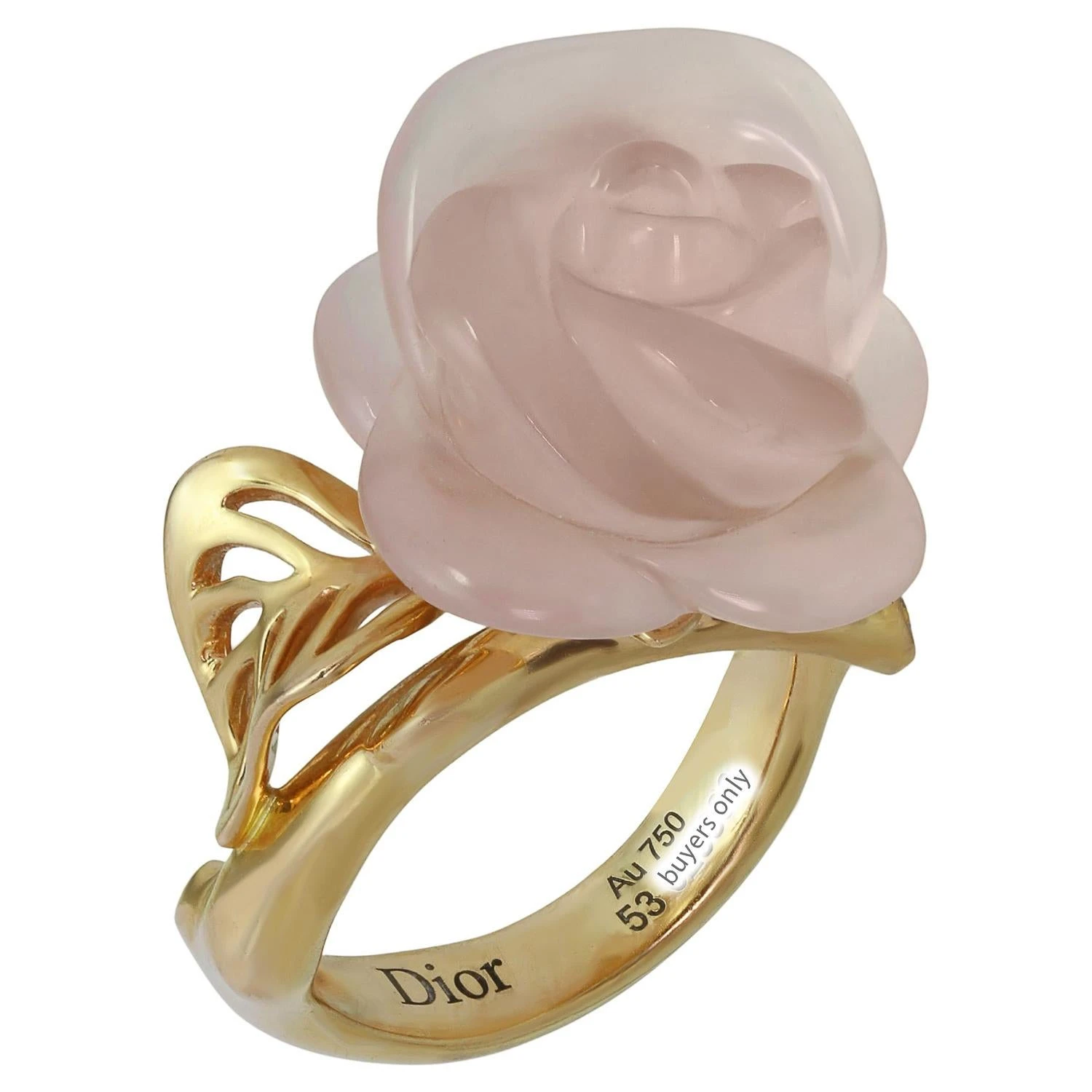 Christian Dior Small Rose Dior Pre Catelan Diamond Gold Quartz Ring 53 8 Christian Dior Small Rose Dior Pre Catelan Diamond Gold Quartz Ring 53 – Image 6