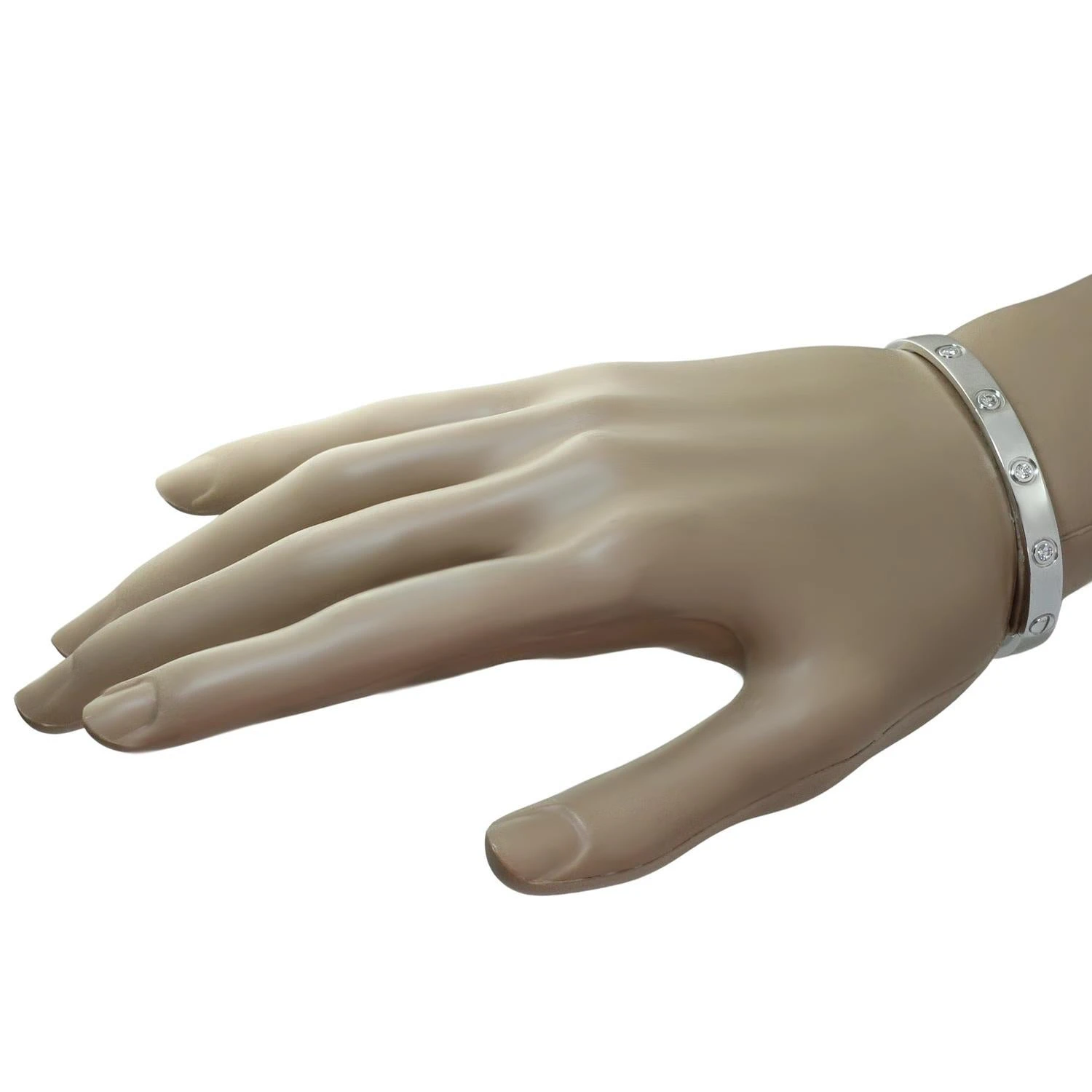 Cartier Love 10 Diamond White Gold Bracelet 6 Cartier Love 10 Diamond White Gold Bracelet – Image 4