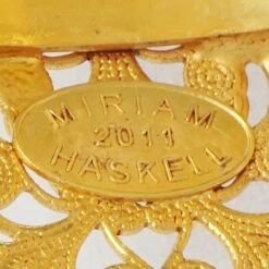 Miriam Haskell Gold Plated Filigree Flower Bangle Bracelet -Mode Bijouterie Magasin Miriam Haskell Gold Plated Filigree Flower Bangle Bracelet 6 master