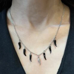 Adamas Cornicello Diamond Onyx Necklace 8 Adamas Cornicello Diamond Onyx Necklace -Mode Bijouterie Magasin N1173 view1 master