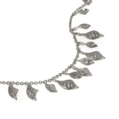 John Hardy Classic Chain Sterling Silver Waved Detail Collar Necklace -Mode Bijouterie Magasin NB90014X36c 1 master