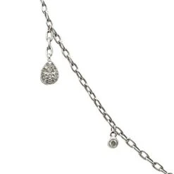 Diamond Cable Necklace 1.00 Carat In 18k White Gold -Mode Bijouterie Magasin NECK2724 3 master