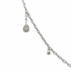 Diamond Cable Necklace 1.00 Carat In 18k White Gold -Mode Bijouterie Magasin NECK2724 4 master