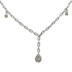Diamond Cable Necklace 1.00 Carat In 18k White Gold -Mode Bijouterie Magasin NECK2724 5 master