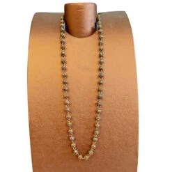 Pave Diamond Ball Chain Neckalce Made In 14k Yellow Gold -Mode Bijouterie Magasin NKUGI 195 6 master