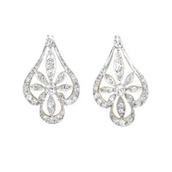 Unknown 0.12 Carat Transitional Cut Diamond Earrings, 18k Yellow Gold -Mode Bijouterie Magasin New Project 14 master