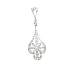 Unknown 0.12 Carat Transitional Cut Diamond Earrings, 18k Yellow Gold -Mode Bijouterie Magasin New Project 15 master