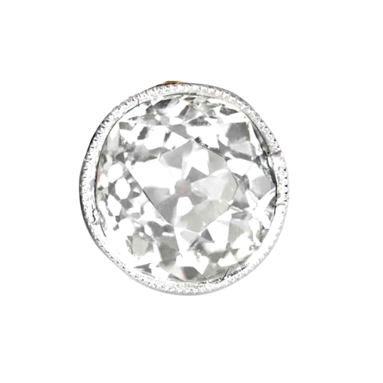 Unknown 2.35 Carat Old Euro Cut Diamond Earrings, 18k Yellow Gold, Platinum 6 Unknown 2.35 Carat Old Euro Cut Diamond Earrings, 18k Yellow Gold, Platinum – Image 4