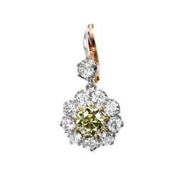 Unknown 2.70ct Old Euro-Cut Diamond Earrings, VS1 Clarity, Diamond Halo, 18k Yellow Gold 9 Unknown 2.70ct Old Euro-Cut Diamond Earrings, VS1 Clarity, Diamond Halo, 18k Yellow Gold -Mode Bijouterie Magasin New Project 24 master