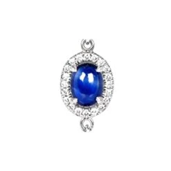 Unknown 7.70 Carat Cabochon Cut Sapphires Earrings, Diamond Halo, 18k White Gold 11 Unknown 7.70 Carat Cabochon Cut Sapphires Earrings, Diamond Halo, 18k White Gold -Mode Bijouterie Magasin New Project 7 master 1