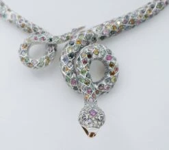 Unknown Tourmaline, Garnet, Topaz, Peridots, Amethyst, Diamond Gold And Silver Necklace 10 Unknown Tourmaline, Garnet, Topaz, Peridots, Amethyst, Diamond Gold And Silver Necklace -Mode Bijouterie Magasin P1120654 JPG master