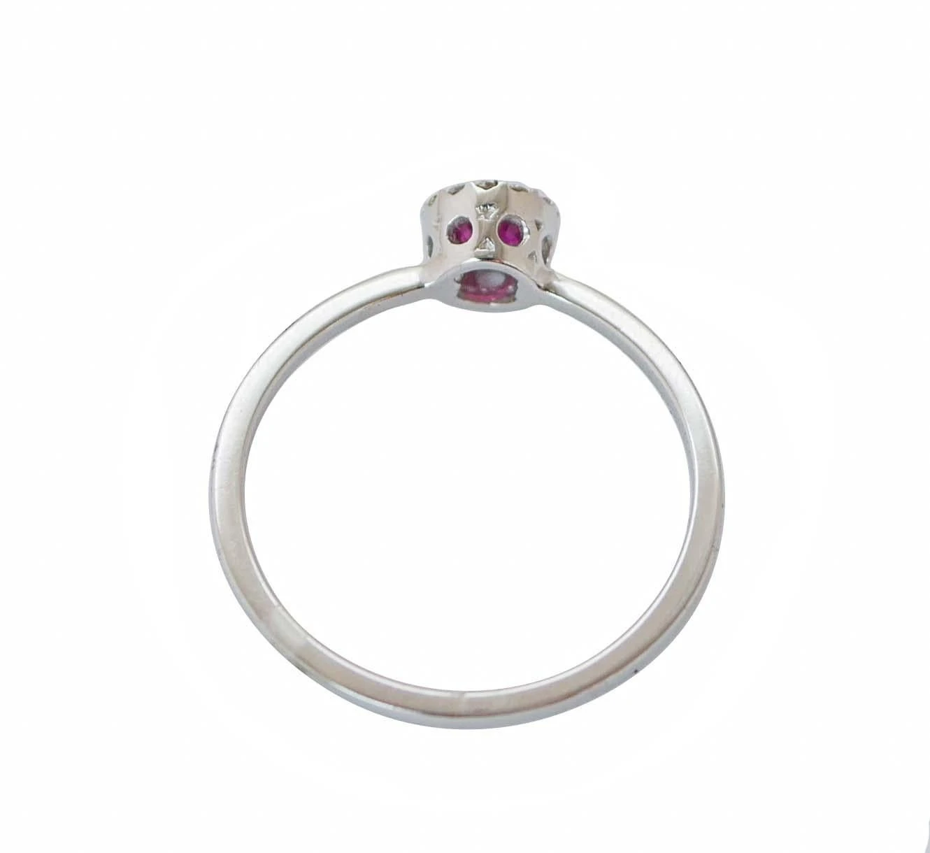 Unknown Ruby, Diamonds, 18 Karat White Gold Ring 5 Unknown Ruby, Diamonds, 18 Karat White Gold Ring – Image 3