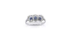 Platinum 3 Stone Ring With 0.5 Carat Natural Sapphire And Diamonds NGI Cert -Mode Bijouterie Magasin P1133482 master