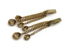 CHRISTIAN DIOR By JOHN GALLIANO Chain & Crystal Dangling Earrings -Mode Bijouterie Magasin P2540229 master
