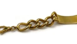 CHRISTIAN DIOR By JOHN GALLIANO Gold Tone ID Tag Curb Bracelet -Mode Bijouterie Magasin P2540530 master
