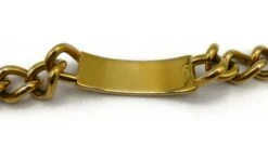 CHRISTIAN DIOR By JOHN GALLIANO Gold Tone ID Tag Curb Bracelet -Mode Bijouterie Magasin P2540532 master