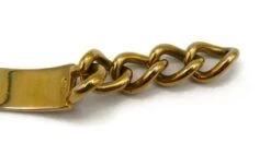 CHRISTIAN DIOR By JOHN GALLIANO Gold Tone ID Tag Curb Bracelet -Mode Bijouterie Magasin P2540534 master