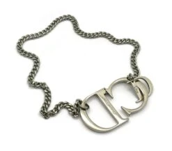 Christian Dior CHRISTIAND DIOR By JOHN GALLIANO Silver Tone CD Chain Necklace -Mode Bijouterie Magasin P2540633 master